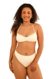 Dippin Daisys Christina Tie Straps Bandeau Bikini Top In Neutral