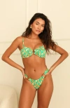 Dippin Daisys Corsica Bandeau Bikini Top In Papaya Palms