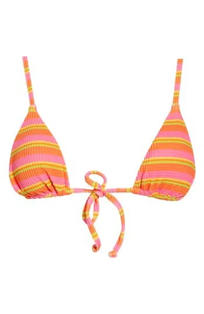 Dippin Daisys Cove Bikini Top In Horizontal Sorbet
