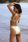 Dippin Daisys Cyrus Yellow Floral Double Strap Bikini Bottoms In Yellow