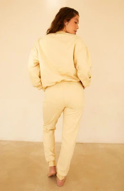 Dippin Daisys Dd Wave Long Sleeve Crewneck In Vanilla