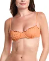 Dippin Daisys Dippin' Daisy's Primrose Bikini Top In Orange