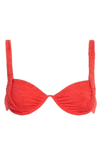 Dippin Daisys Dove Bikini Top In Cherry Cola