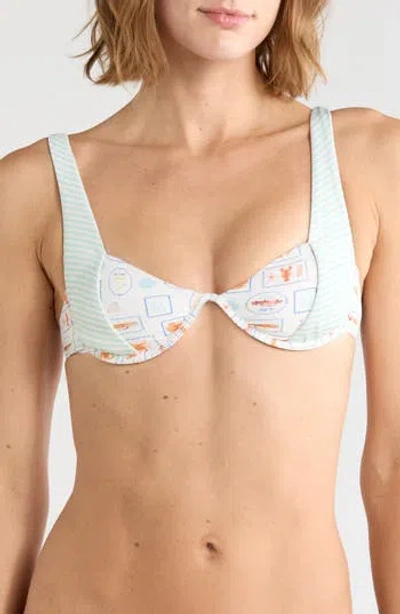 Dippin Daisys Dove Underwire Bikini Top In Key West