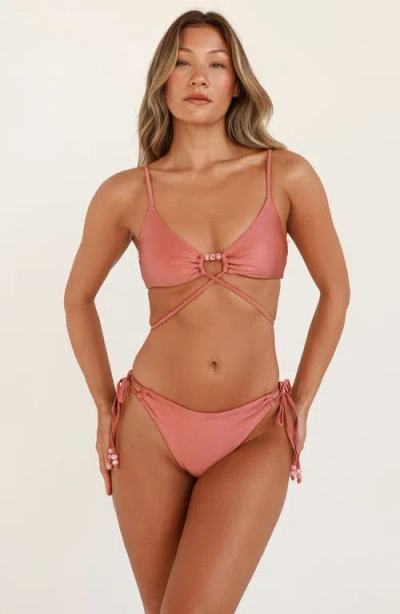 Dippin Daisys Elegance Bandeau Bikini Top In Pink