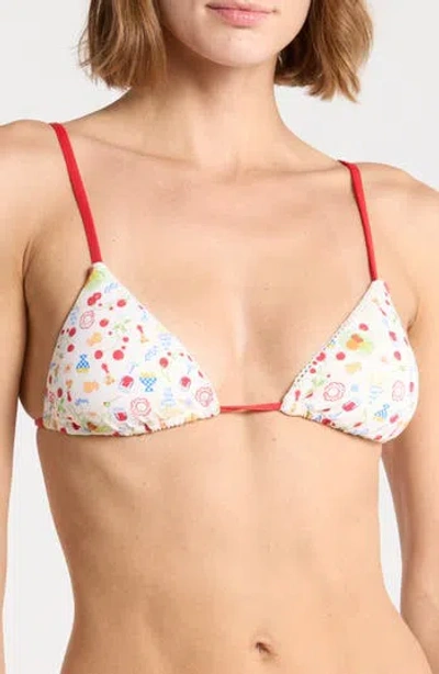 Dippin Daisys Emilia Bikini Top In Mercato/ Mars Red