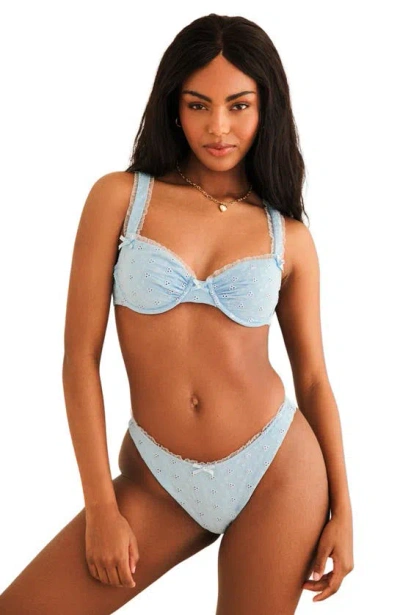 Dippin Daisys Everly Cheeky Bikini Bottom In Baby Blue