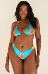 Dippin Daisys Eze Super Cheeky Bikini Bottom In Blue