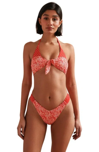 Dippin Daisys Eze Super Cheeky Bikini Bottom In Orange