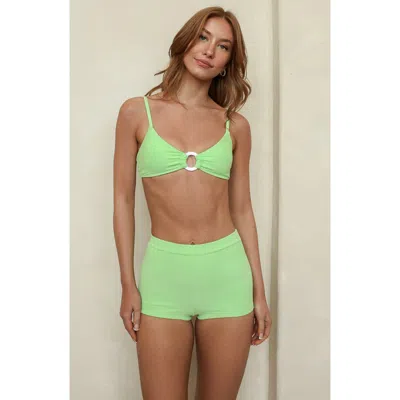 Dippin Daisys Farrah Elastic Waist Booty Short In Green