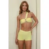 Dippin Daisys Farrah Elastic Waist Booty Short In Yellow