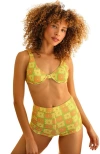 Dippin Daisys Farrah Elastic Waist Short In Funky Daisy