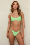 Dippin Daisys Fiji Super Cheeky Bikini Bottom In Green