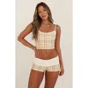 Dippin Daisys Fold-over Mini Shorts In White