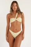 Dippin Daisys Frankie Asymmetrical Bandeau Bikini Top In Multi