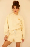 Dippin Daisys Fresh As A Daisy Long Sleeve Crewneck Sweater In Vanilla