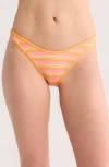 Dippin Daisys Hana Bikini Bottoms In Horizontal Sorbet