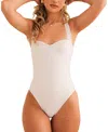 Dippin Daisys Happy Wife Criss Cross Tie Back One Piece In White