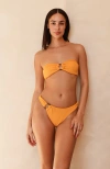 Dippin Daisys Haven Cheeky Bikini Bottom In Golden Glow