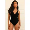 Dippin Daisys Hefner One Piece In Black Rib