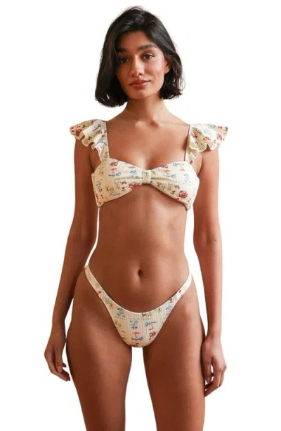Dippin Daisys Honeymoon Super Cheeky Bikini Bottom In Multi