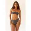 Dippin Daisys Hudson Bandeau Bikini Top In Sparkle Black