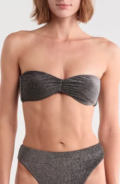 Dippin Daisys Hudson Strapless Bandeau Bikini Top In Black