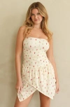 Dippin Daisys Island Time Strapless Mini Dress In Neutral