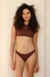 Dippin Daisys Joni Crop Top In Mocha