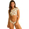 Dippin Daisys Joni Short Cap Sleeve Bikini Top In Daisy Dukes