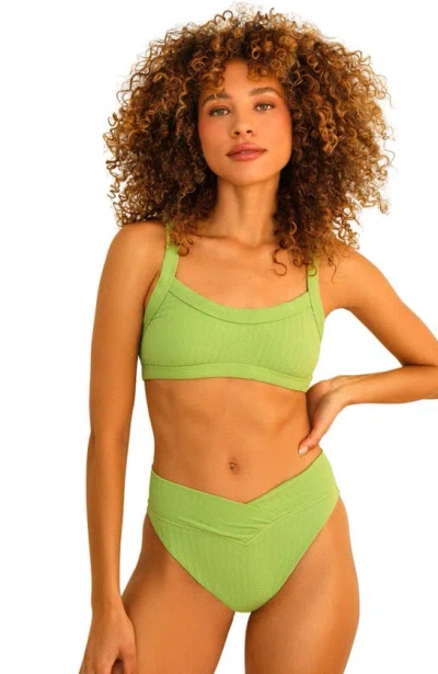 Dippin Daisys Kelly Bandeau Bikini Top In Avocado