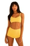 Dippin Daisys Kelly Bandeau Bikini Top In Mellow Yellow