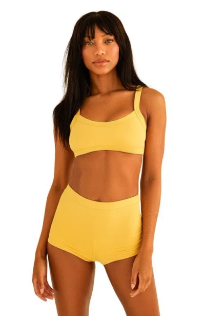 Dippin Daisys Kelly Bandeau Bikini Top In Mellow Yellow
