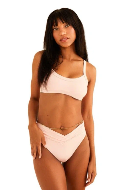 Dippin Daisys Kelly Bandeau Bikini Top In Sunset Pink