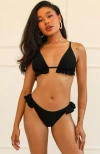Dippin Daisys Dippin' Daisy's Isla Bikini Top In Black Rib