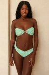Dippin Daisys Lotus Bandeau Bikini Top In Blue