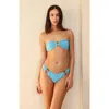Dippin Daisys Lotus Bandeau Bikini Top In Carribean Blue
