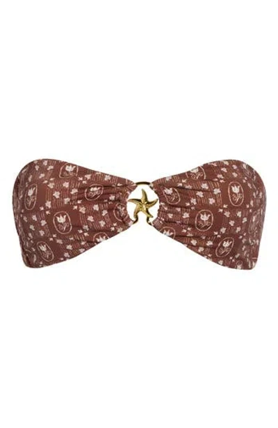 Dippin Daisys Lotus Bandeau Bikini Top In Brown