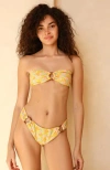 Dippin Daisys Lotus Bandeau Bikini Top In Sunset Grove
