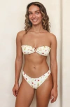 Dippin Daisys Lotus Bandeau Bikini Top In White