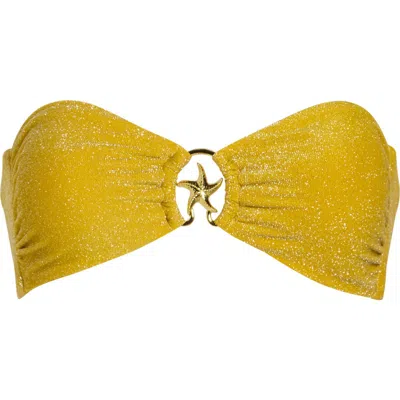 Dippin Daisys Lotus Strapless Bikini Top In Yellow
