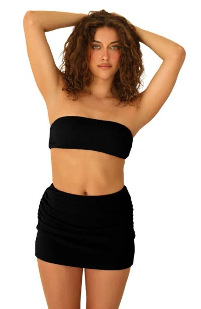 Dippin Daisys Lucky Swim Mini Length Skirt In Black