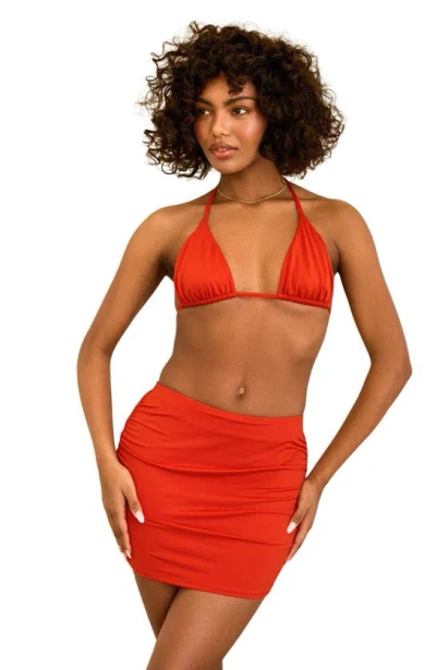 Dippin Daisys Lucky Swim Mini Length Skirt In Red