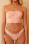 Dippin Daisys Mary Bandeau Bikini Top In Blossom