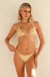 Dippin Daisys Mia Cheeky Bikini Bottom In Sunset Grove
