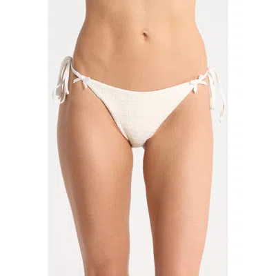 Dippin Daisys Mia Side Tie Bikini Bottoms In White