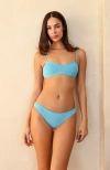 Dippin Daisys Nocturnal Cheeky Bikini Bottom In Carribean Blue