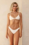 Dippin Daisys Nocturnal Cheeky Bikini Bottom In Ivory
