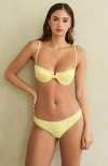 Dippin Daisys Nocturnal Cheeky Bikini Bottom In Yellow