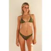 Dippin Daisys Nocturnal Cheeky Swim Bottom In Bella Lace/olive